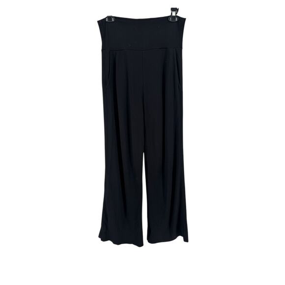 CAbi #3741 Women's Black Chance Wide Leg High Waist Stretchy Knit Pants Small - Picture 1 of 4